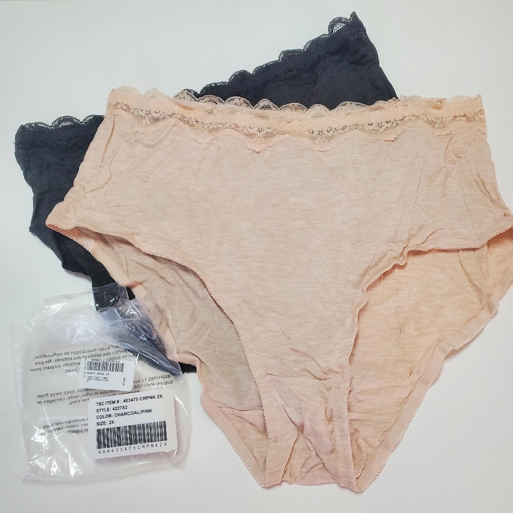 Rhonda Shear Modal Lace Brief 2 Pack 2X